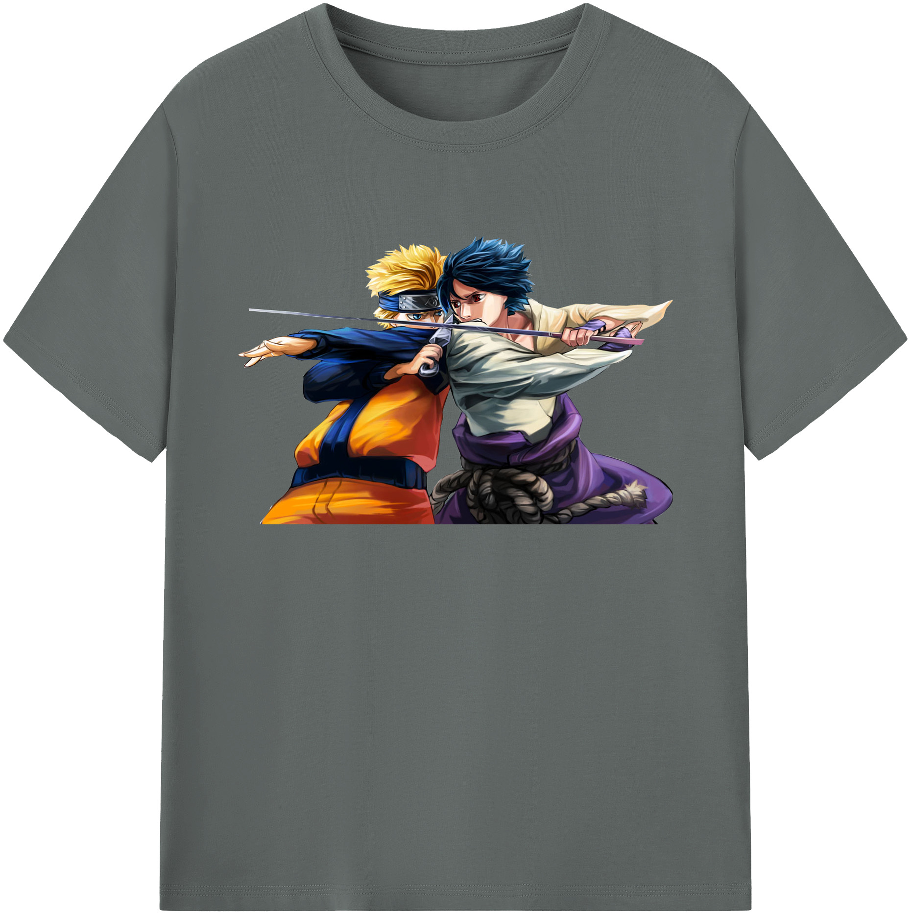 （画像用） NARUTO -ナルト- うずまき ナルト Uzumaki Naruto 綿100％ メンズ半袖Tシャツ｜肌触りやわらか＆通気性